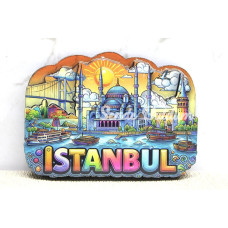Ahşap İstanbul Temalı Magnet Alk4366