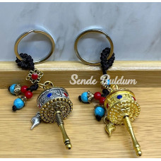 Metal Feng Shui Şans Çarkı Anahtarlık Alk4455