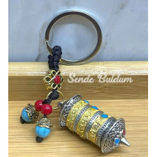 Metal Tibet Dua Çarkı Anahtarlık Alk4462