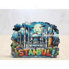Ahşap İstanbul Temalı Magnet Alk4597