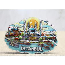 Ahşap İstanbul Temalı Magnet Alk4598