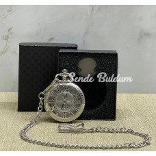 Özel Kutulu Rakamlı Gümüş Köstekli Saat Alk4662