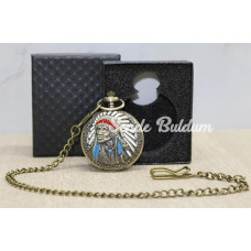 Özel Kutulu Kızılderili Köstekli Saat Alk4677