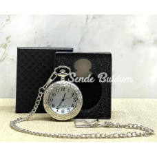 Özel Kutulu Gümüş Köstekli Saat Alk4686