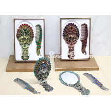 Tavuskuşu Katlanabilir Ayna Ve Tarak Seti Büyük Boy Alk4913