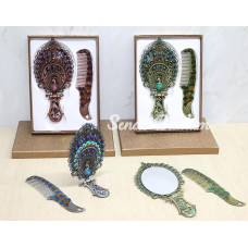 Tavuskuşu Katlanabilir Ayna Ve Tarak Seti Büyük Boy Alk4982