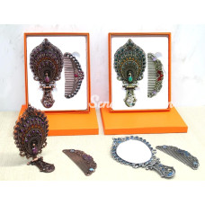 Tavuskuşu Katlanabilir Ayna Ve Tarak Seti Orta Boy Alk4984