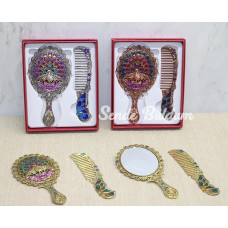 Tavuskuşu Ayna Ve Tarak Seti Küçük Boy Alk4989