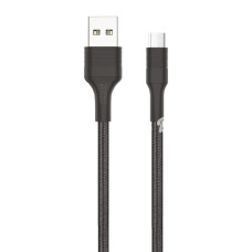 Force Cb431m Hasır Örgü Ve Ekstra Güçlendirilmiş Silikon Başlıklı Micro Usb Hızlı Şarj Ve Data Kablo