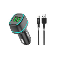 Force Qcc571l Çift Çıkışlı Fast Lightning Usb Kablolu Araç Şarj Cihazı