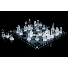 Glass Chess Cam Satranç Takımı (25 Cm X 25 Cm)