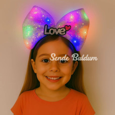 Led Işıklı Love Yazılı Mor Fiyonk Taç – Kız Çocuk Parti Tacı Led Işıklı Love Yazılı Mor Fiyonk Taç – Kız Çocuk Parti Tacı