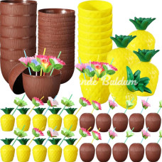 Tropikal Parti Bardak Seti – Ananas Ve Hindistan Cevizi Şekilli Pipetli Bardaklar (20 Adet) Tropikal Parti Bardak Seti – Ananas Ve Hindistan Cevizi Şekilli Pipetli Bardaklar (20 Adet)