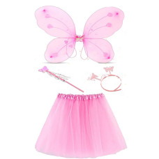 Toz Pembe Kelebek Kostümü Toz Pembe Kelebek Kostüm Aksesuar Seti 4 Parça Toz Pembe Kelebek Kostümü Toz Pembe Kelebek Kostüm Aksesuar Seti 4 Parça