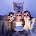 Happy Birthday Yazılı Pembe Fuşya Renk Parti Gözlüğü 12x7 Cm