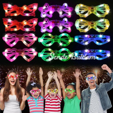 Led Işıklı Karışık 6 Model Yanar Söner Parti Gözlüğü 6 Adet