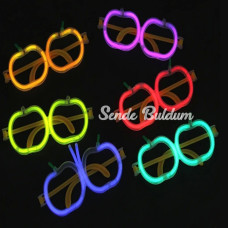 Glow Stick Elma Gözlük  Glow Partisi Gözlüğü  Glow Stick Gözlük 12 Adet