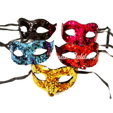 Siyah Renk Lazer Kesim Üzeri Kristal Taşlı Metal Lüks Maske Balo Parti