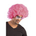 Pembe Renk Kıvırcık Afro Bonus Peruk