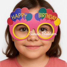 Balon Desenli Karton Doğum Günü Gözlükleri 6 Adet Pembe Renk Balon Desenli Karton Doğum Günü Gözlükleri 6 Adet Pembe Renk
