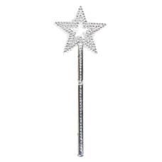 Yıldız Model Peri Asası Melek Asası Prenses Asası Metalize Gümüş Renk