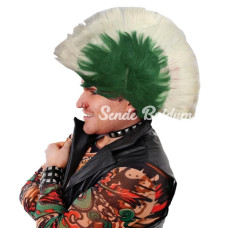 Mohican Mohawk Punk Peruk  70 Li 80 Li Yıllar Peruk Model 10