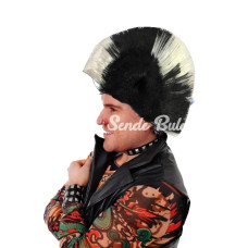 Mohican Mohawk Punk Peruk  70 Li 80 Li Yıllar Peruk Model 5