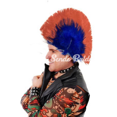 Mohican Mohawk Punk Peruk  70 Li 80 Li Yıllar Peruk Model 6