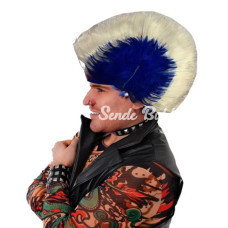 Mohican Mohawk Punk Peruk  70 Li 80 Li Yıllar Peruk Model 9