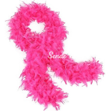 Fuşya Renk Kabarık Kalın Otriş Boa Tüy 6 Cm Genişlik 180200 Cm Uzunluk