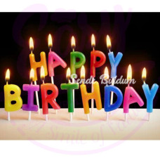 Rengarenk Happy Birthday Yazılabilen Doğum Günü Mumu Rengarenk Happy Birthday Yazılabilen Doğum Günü Mumu