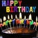 Rengarenk Happy Birthday Yazılabilen Doğum Günü Mumu Rengarenk Happy Birthday Yazılabilen Doğum Günü Mumu