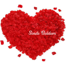 Kırmızı Renk Gül Yaprağı Şekilli Konfeti – 5 Paket 500 Adet