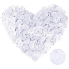 Beyaz Renk Gül Yaprağı Şekilli Konfeti 5 Paket 500 Adet