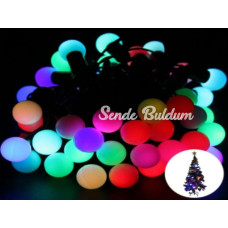 5 Metre 28 Led Fişli Rgb Mini Top Led Siyah Kablo