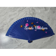 Bambu Çift Taraflı Yelpaze Karışık Renkler 12li Paket