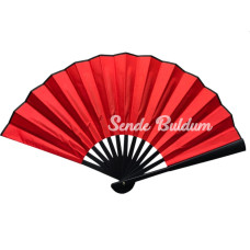 Plastik Kumaş Yelpaze 12li Kırmızı