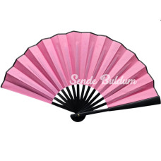 Plastik Kumaş Yelpaze 12li Pembe