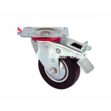 Servis Tekeri  Tablalı Frenli Siyah Döner  Çap 100 Mm