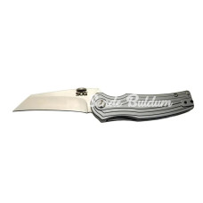 Pinkerton 0689 Gri Kamp Çakı 18cm  Yarı Otomatik Kemerlikli Kutulu