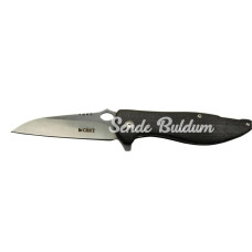 Crkt Lotus 1265 Bk Siyah Kamp / Outdoor Çakı 18cm  Yarı Otomatik Kemerlikli Kutulu