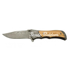 235 Çakı Mini Damascus 16 Cm Manuel Kemerlikli