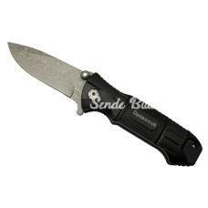 28 Damascus Kamp Çakı 20cm  Yarı Otomatik Kemerlikli