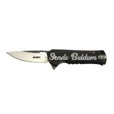 Crkt Muskie 202 Bk Siyah Kamp / Outdoor Çakı 18 Cm  Yarı Otomatik Kemerlikli Kutulu