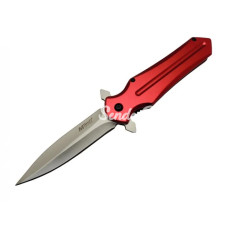 4223 Kırmızı Kamp Çakı 21cm Yarı Otomatik Kemerlikli