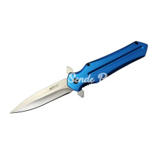 4224 Mavi Kamp Çakı 21cm Yarı Otomatik Kemerlikli
