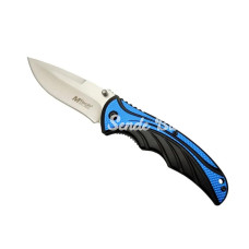 Handsome 454 Mavi Kamp Çakı 20cm  Yarı Otomatik Kemerlikli
