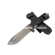 Zero Error Tactical 7 40 Siyah Outdoor Bıçak 27cm  Siyah Sap Magnezyum Çubuklu Kılıflı