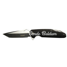 Crkt Predator 706 Cbk Siyah Kamp / Outdoor Çakı 21cm  Yarı Otomatik Kemerlikli Kutulu
