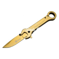 8000c Anahtar Görünümlü Gold Kamp Çakı 19 Cm  Otomatik Metal Sap